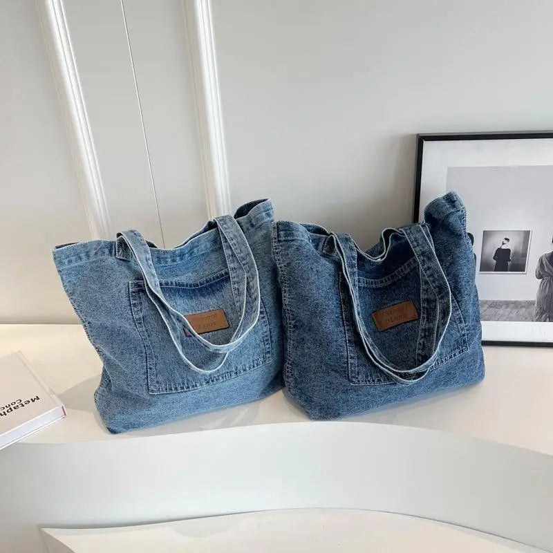 Denim Designer Handbag Luxury Designer Tote Bag Fashionalbe Clutch Bags SolidColor Underarm Simple Female Commuter Handbags 202