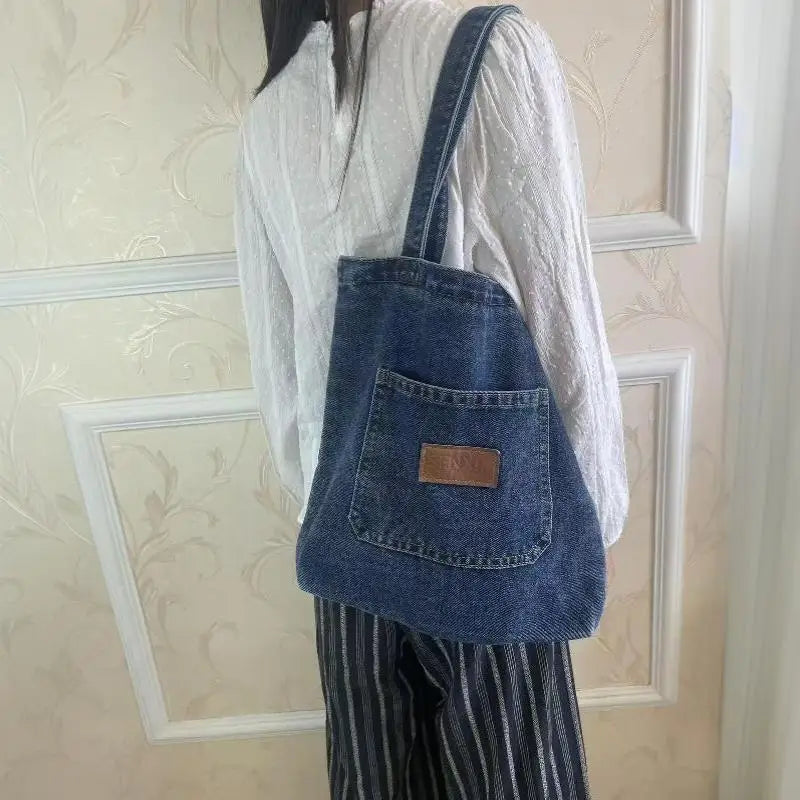 Denim Designer Handbag Luxury Designer Tote Bag Fashionalbe Clutch Bags SolidColor Underarm Simple Female Commuter Handbags 202