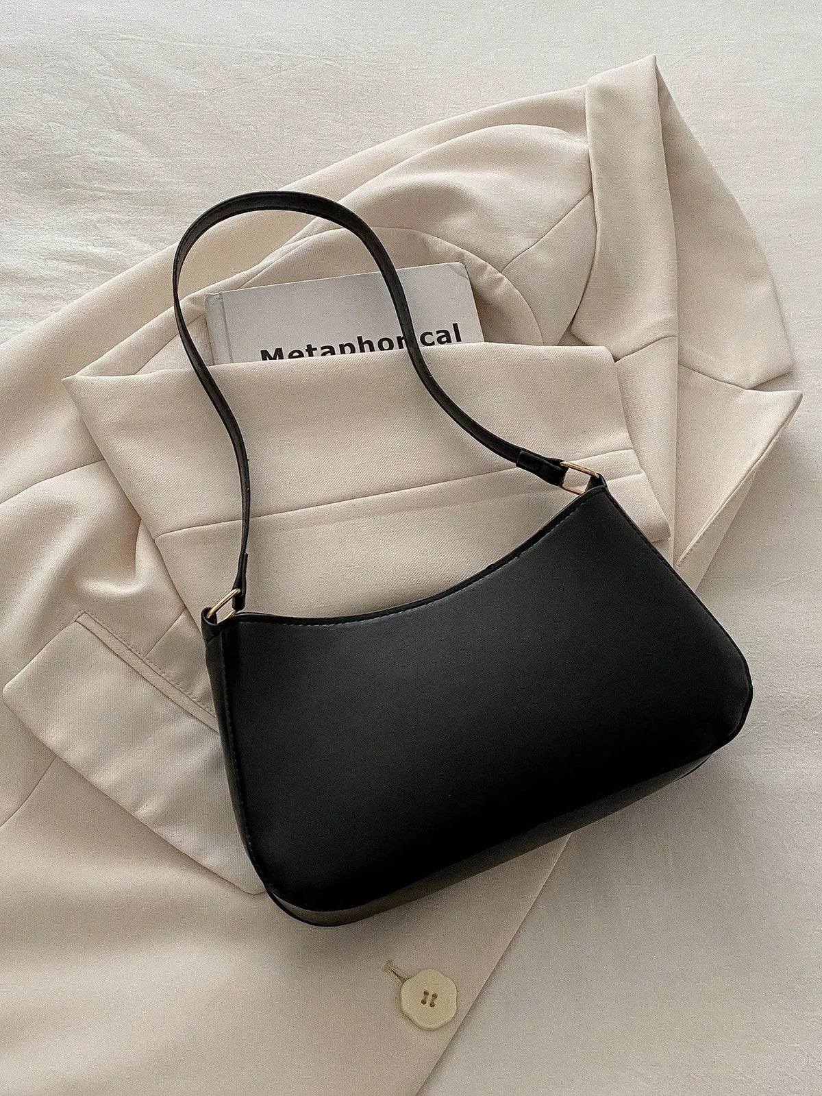 Women Handbag, New Autumn/Winter Commuting Shoulder Under-Arm Bag, Korean Fashion Crossbody Bag with Bow Decoration