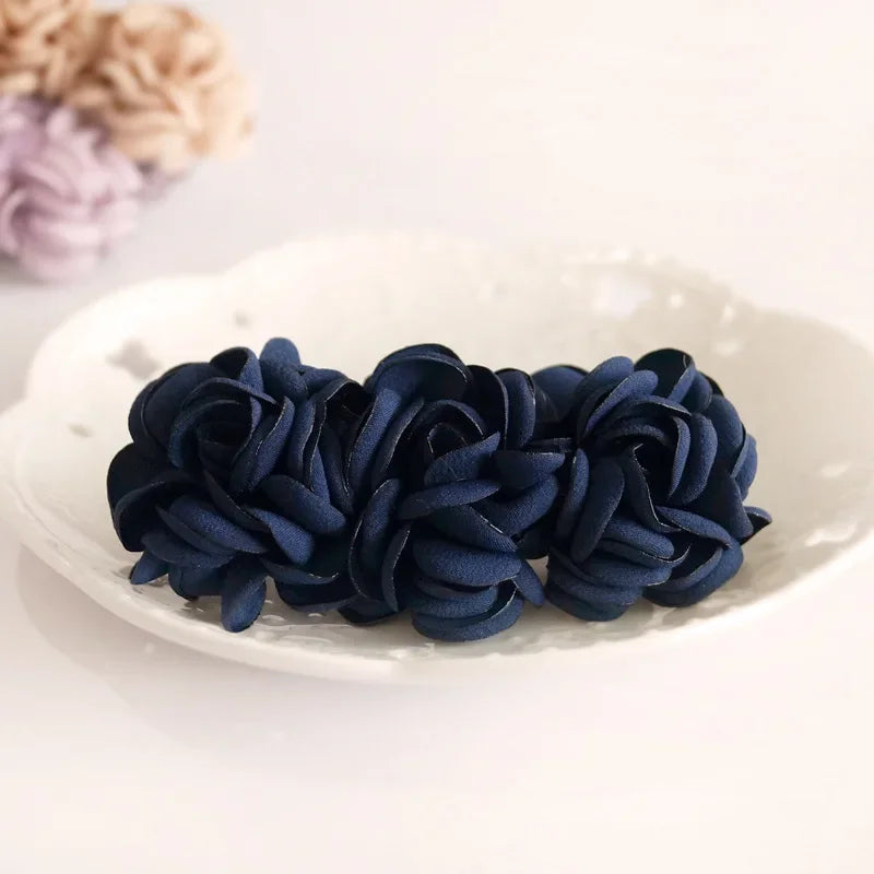 Hair Accessories Korean Tiara Ladies There Flower Hairclips Top Spring Cross Clip Head Jewelry Women Bridal Wedding Headpieces