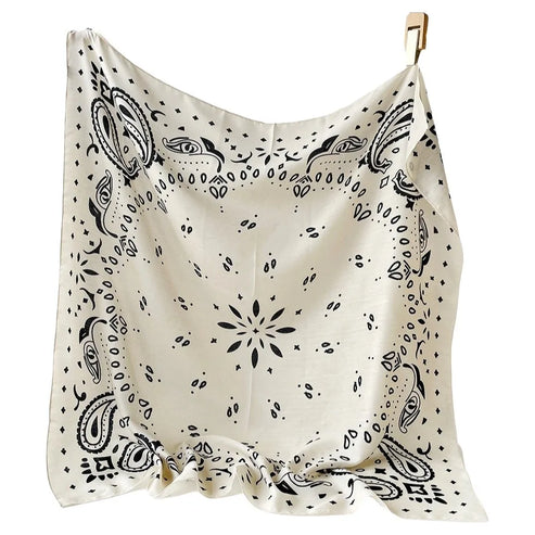 Simple Thin Square Scarf Korean Style Breathable Small Scarves 90cm Scarf Hair Band Square Handkerchief Beach