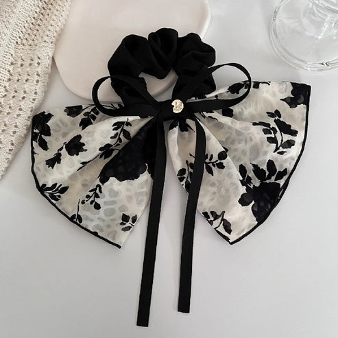 1PC Hair Accessories, New, Elegant, Flower, Flutter, Ribbon, Bow, Vintage, Large Intestine Hair Loop, Premium, Headpiece, Headba