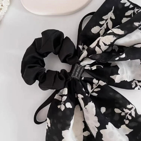 1PC Hair Accessories, New, Elegant, Flower, Flutter, Ribbon, Bow, Vintage, Large Intestine Hair Loop, Premium, Headpiece, Headba