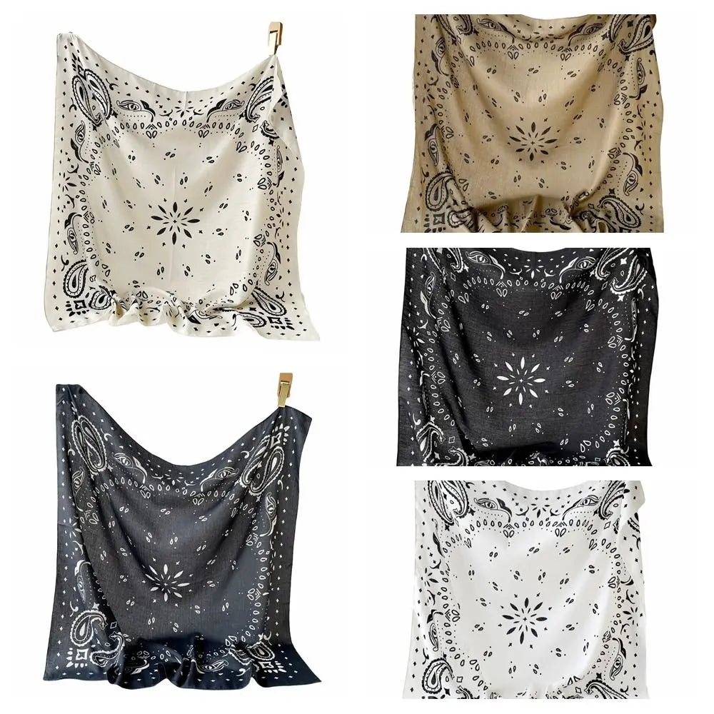Simple Thin Square Scarf Korean Style Breathable Small Scarves 90cm Scarf Hair Band Square Handkerchief Beach
