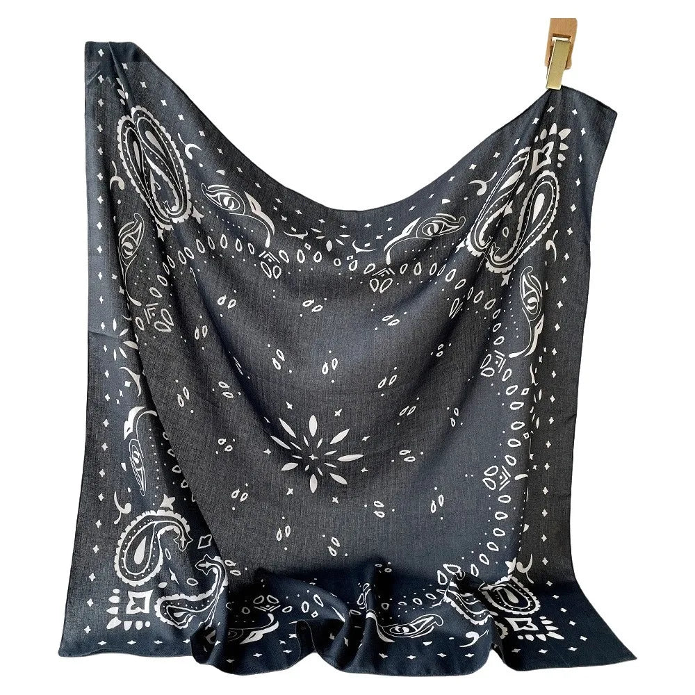 Simple Thin Square Scarf Korean Style Breathable Small Scarves 90cm Scarf Hair Band Square Handkerchief Beach
