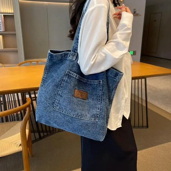 Denim Designer Handbag Luxury Designer Tote Bag Fashionalbe Clutch Bags SolidColor Underarm Simple Female Commuter Handbags 202