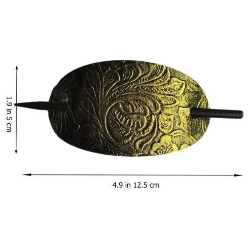 Hair Accessories Stick Hair Slide Leather Oval Shape Hair Tie Hair Sticks Hair Pins Hair Barrette