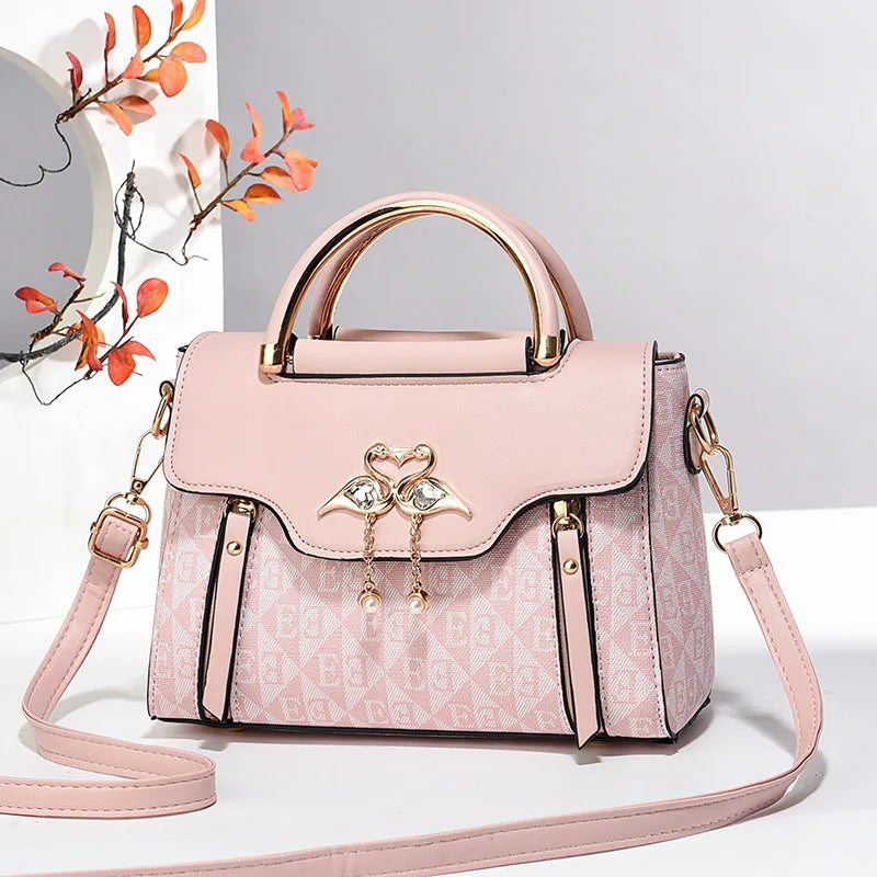 Women's handbag, new fashion trend, embossed solid color, versatile casual shoulder and crossbody bag for women