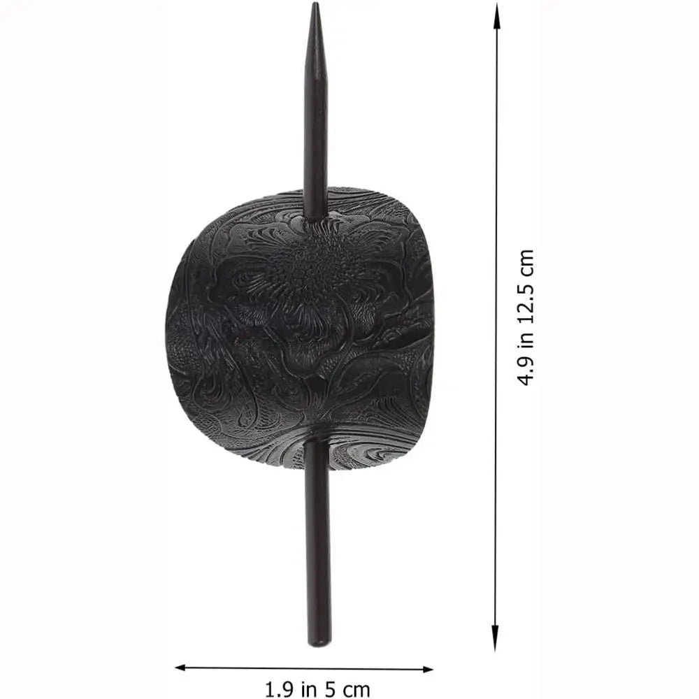 Hair Accessories Stick Hair Slide Leather Oval Shape Hair Tie Hair Sticks Hair Pins Hair Barrette