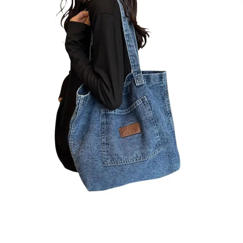 Denim Designer Handbag Luxury Designer Tote Bag Fashionalbe Clutch Bags SolidColor Underarm Simple Female Commuter Handbags 202