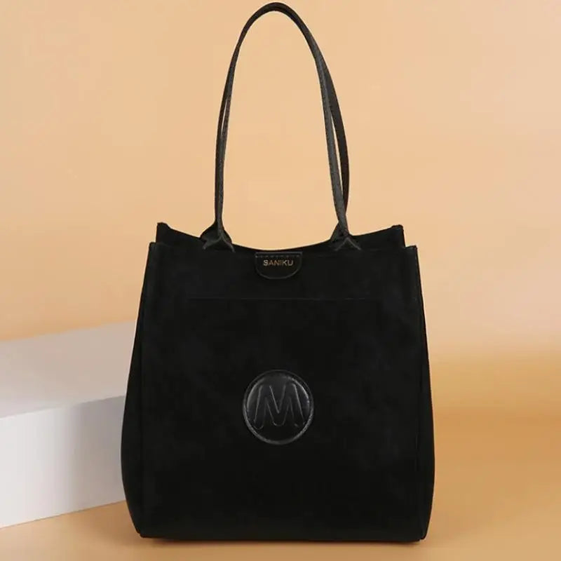 Large Capacity Bucket Bag Minimalist Handheld Shoulder Bag Casual Portable Tote for Women Daily Travel Accessory