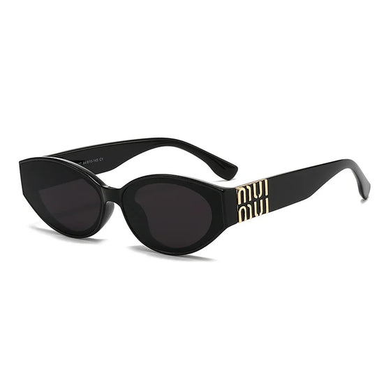 Luxury Glamour Sunglasses For Women And Men Oval Minimalist Fashion Brand Sun Glasses Unisex Stylish Shades UV400